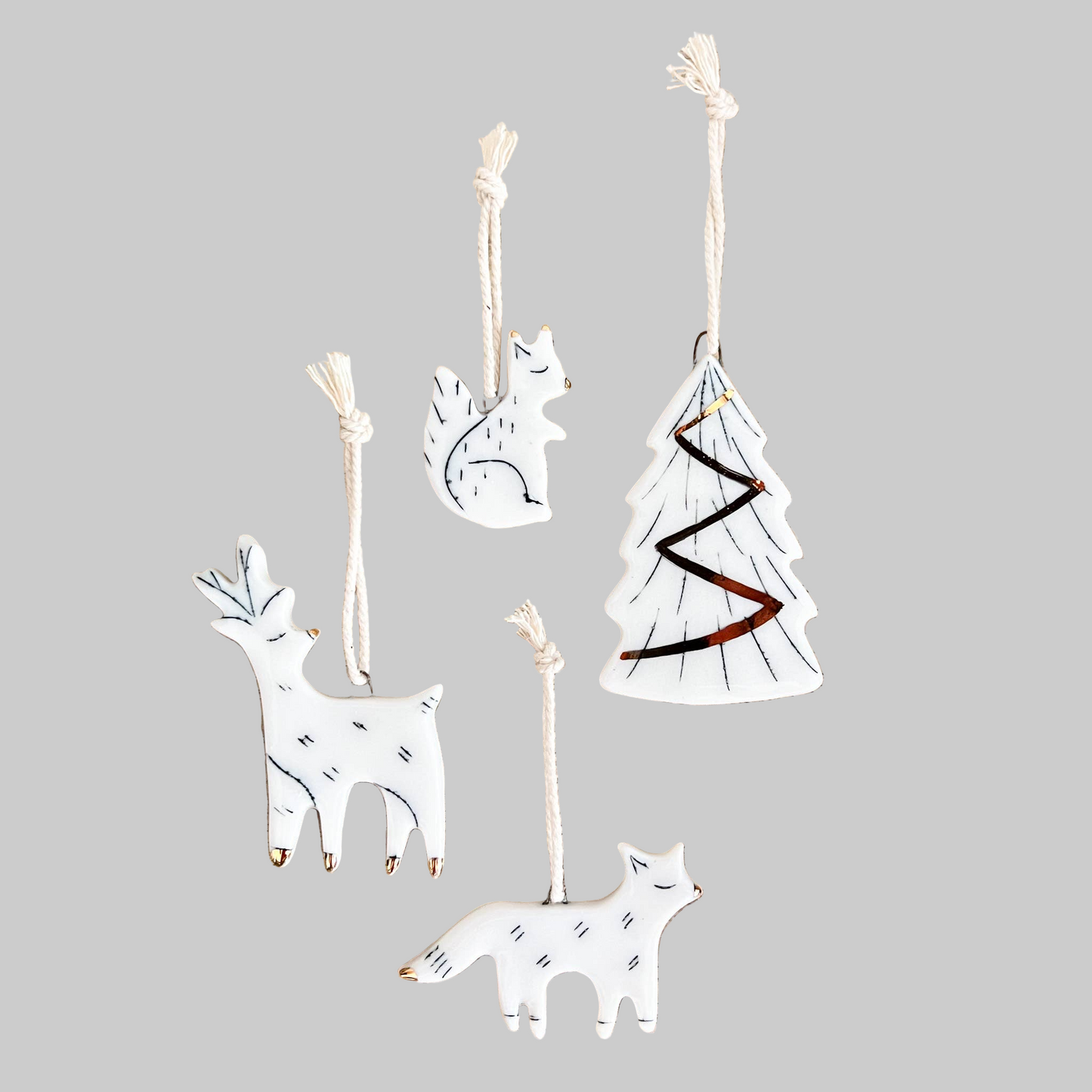 Mini Woodland Ornament Set