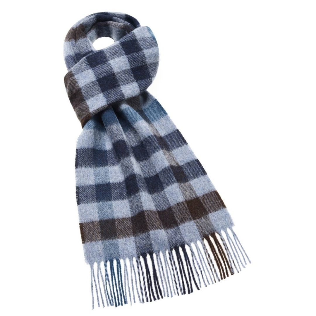 Reading Blue Check Scarf