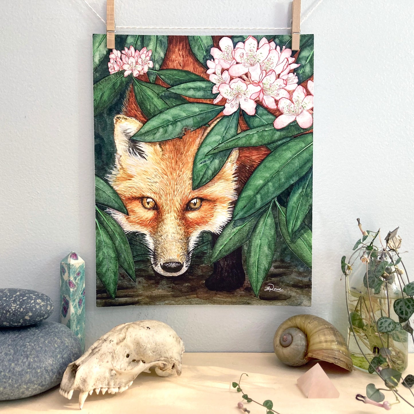 Rhododendron Fox Giclee Print