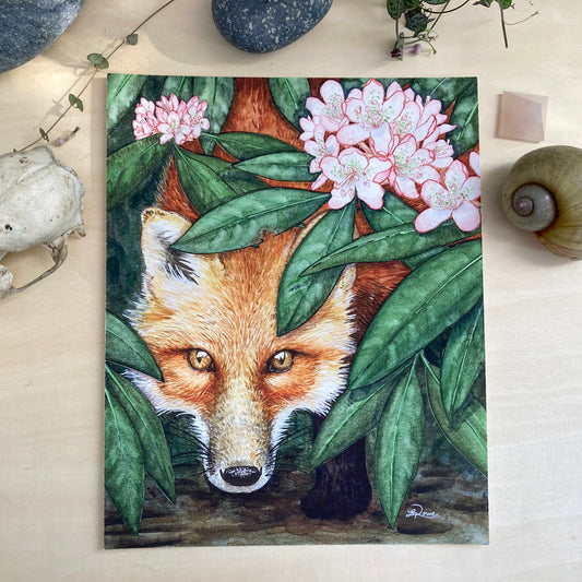 Rhododendron Fox Giclee Print