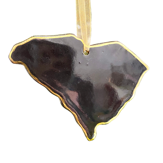 South Carolina Ornament | 22k Gold Edge