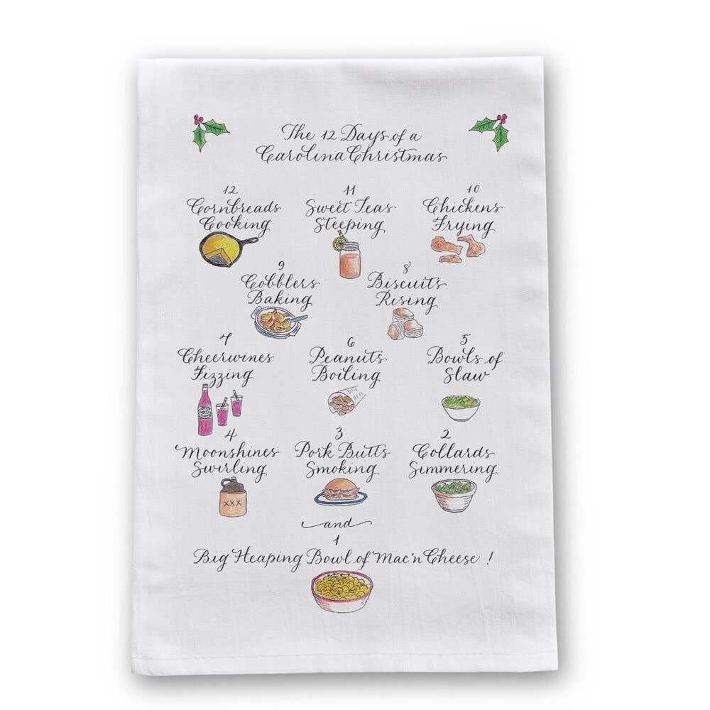 Carolina Christmas Tea Towel