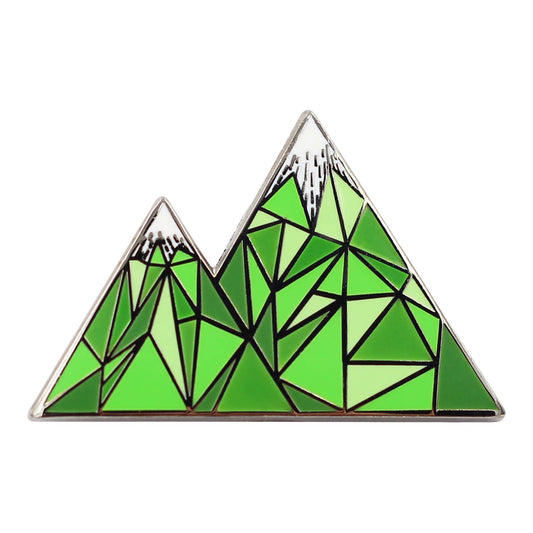 Geometric Mountain Enamel Lapel Pin