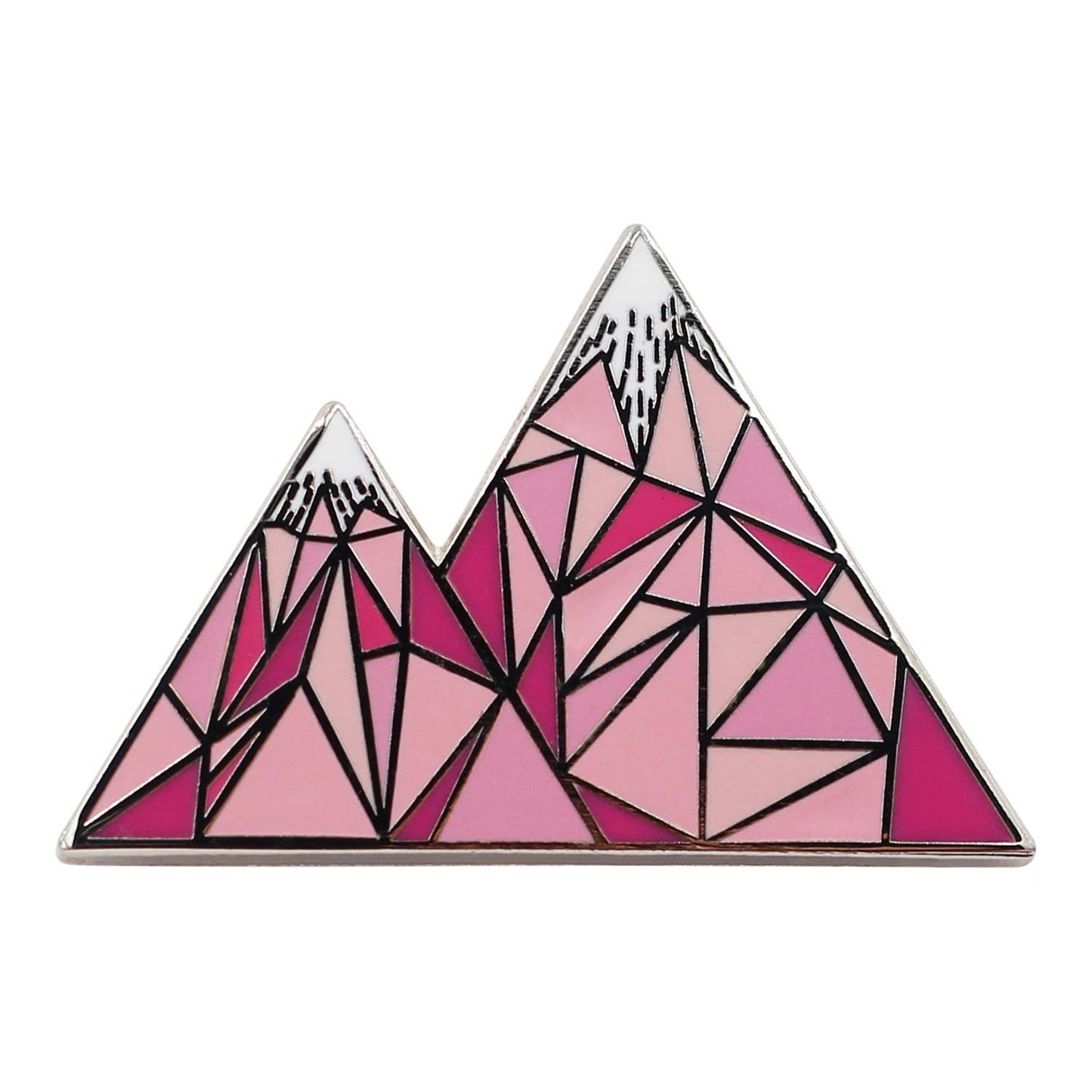 Geometric Mountain Enamel Lapel Pin