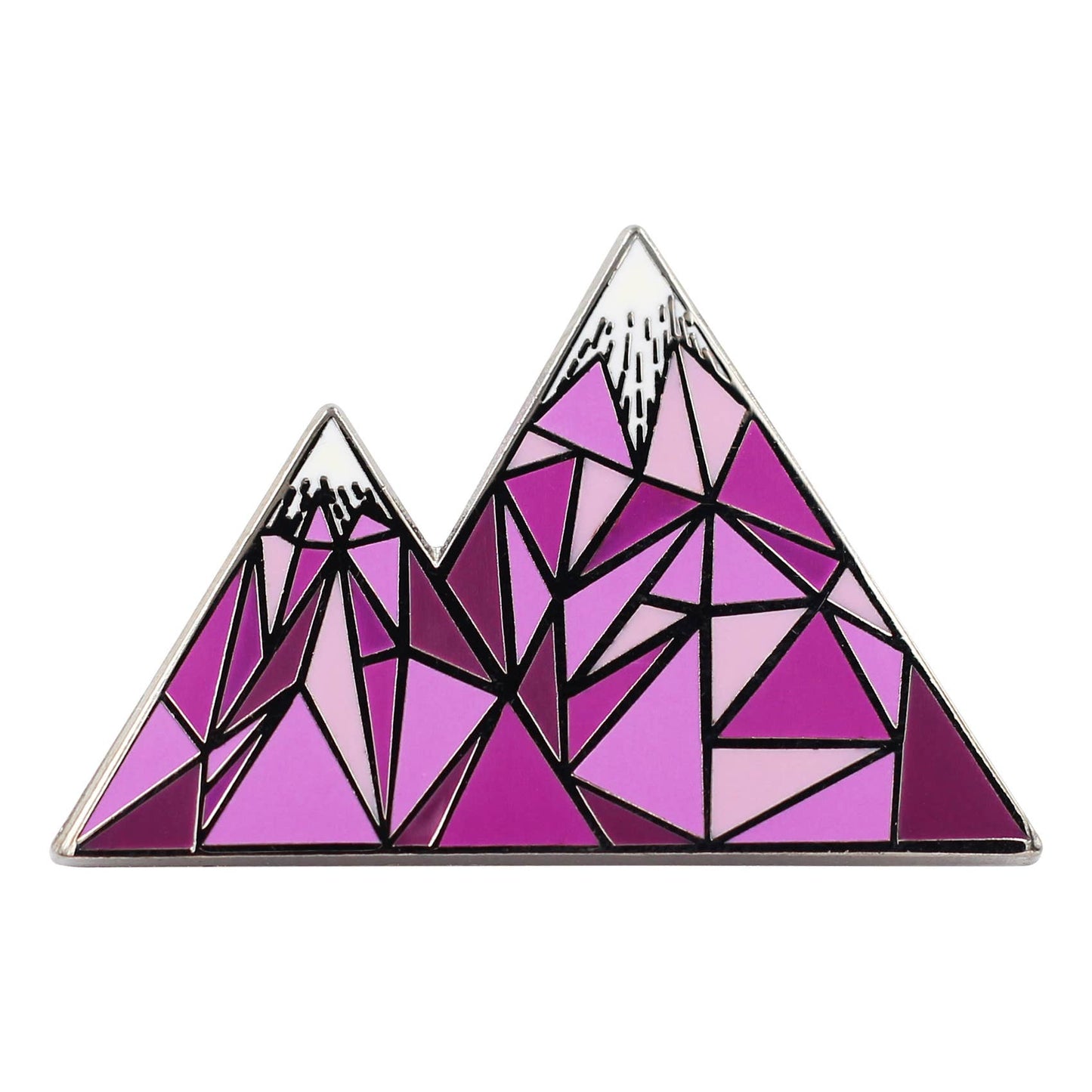 Geometric Mountain Enamel Lapel Pin