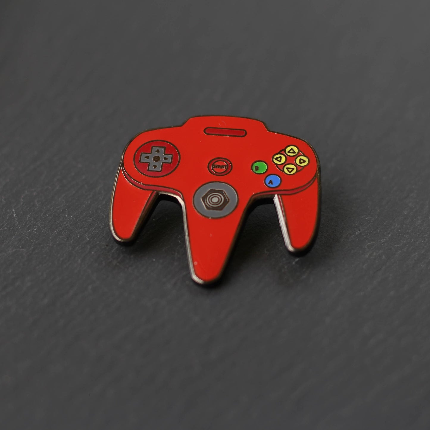 N64 Video Game Controller Enamel Pin