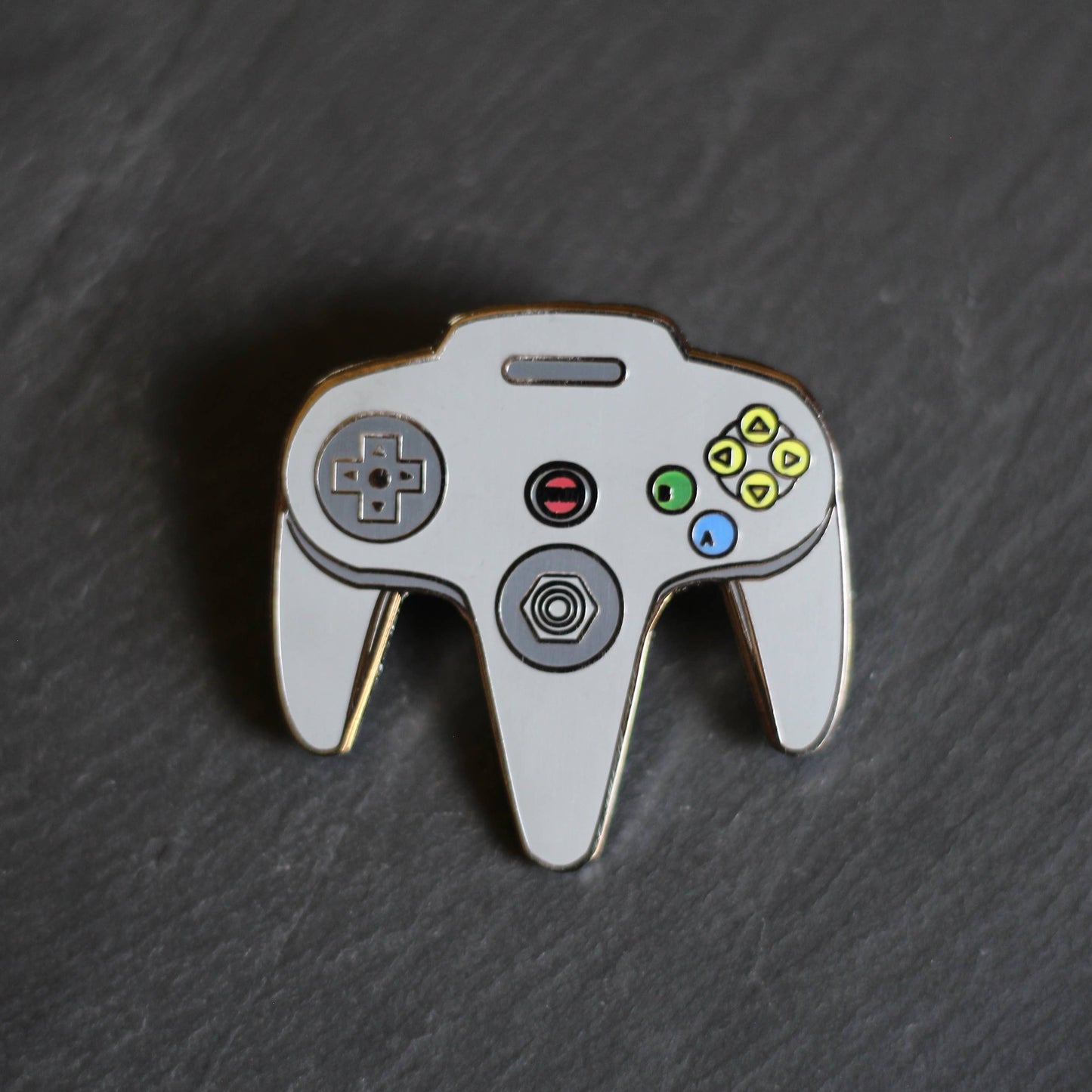 N64 Video Game Controller Enamel Pin