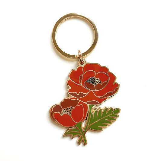 Isabelle Poppy Flower Keychain