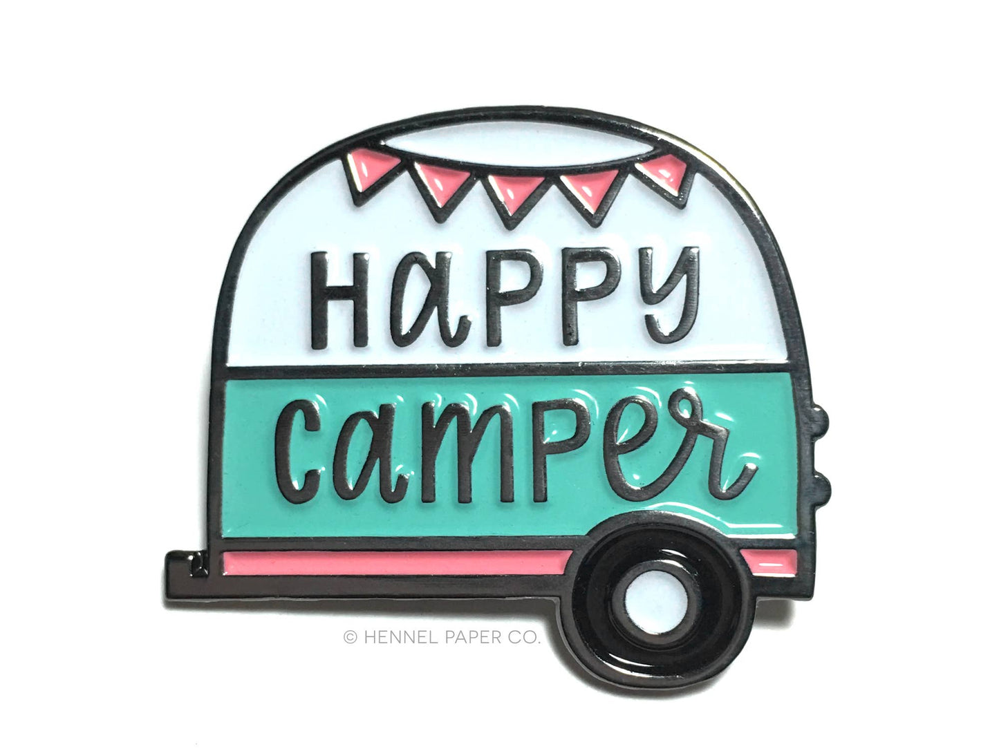 Happy Camper Enamel Lapel Pin