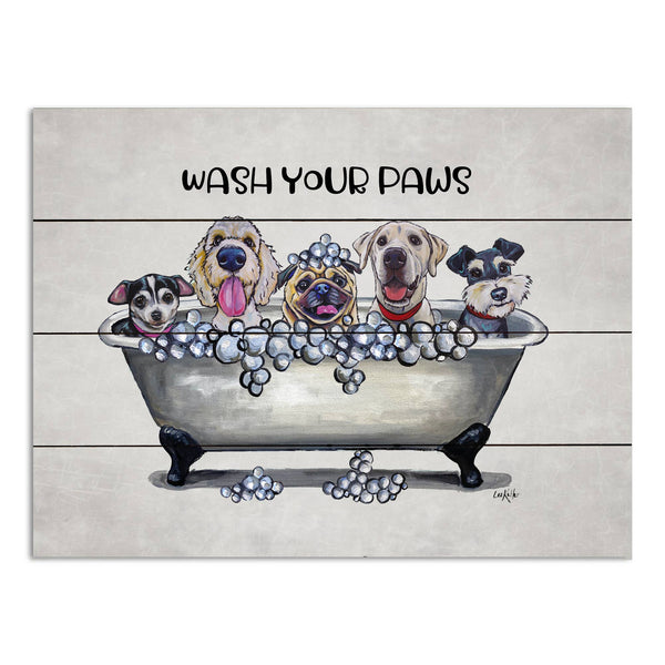 Dog Bathtub Pallet Wood Sign | Wash Your Paws