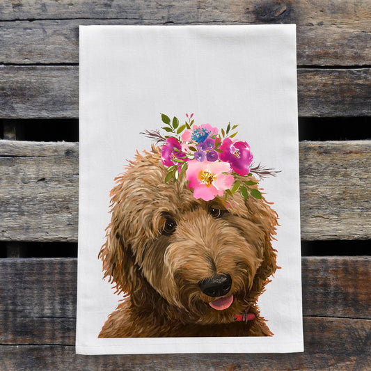 Golden Doodle Tea Towel