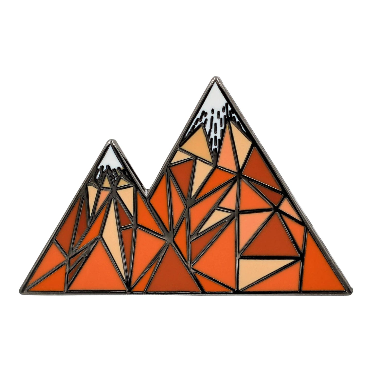 Geometric Mountain Enamel Lapel Pin