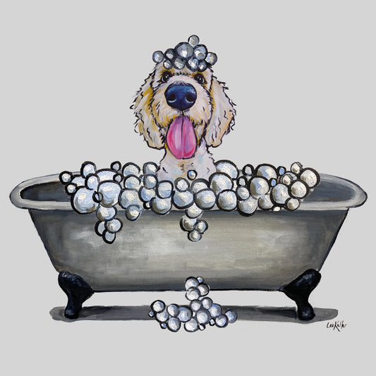 Golden Doodle | Bathroom Dog Art Print