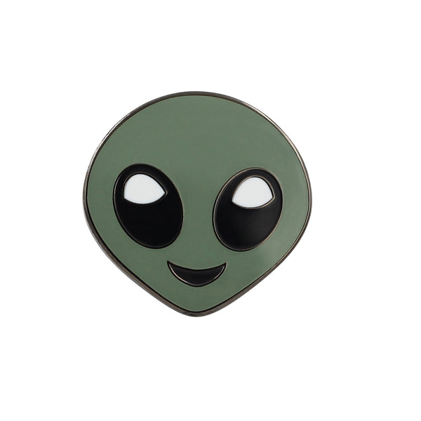 Cute Alien Emoji Enamel Lapel Pin