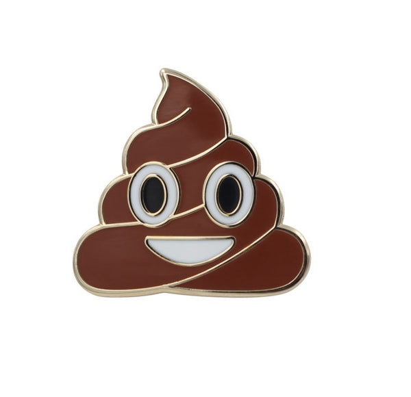 Poop Emoji Enamel Lapel Pin