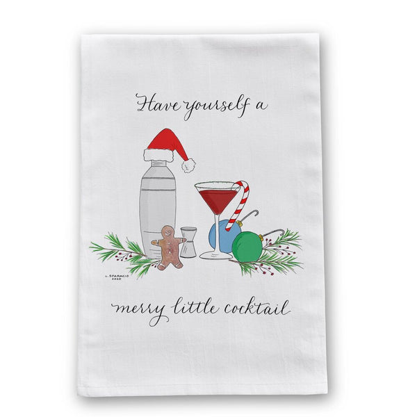 A Merry Little Cocktail Tea Towel