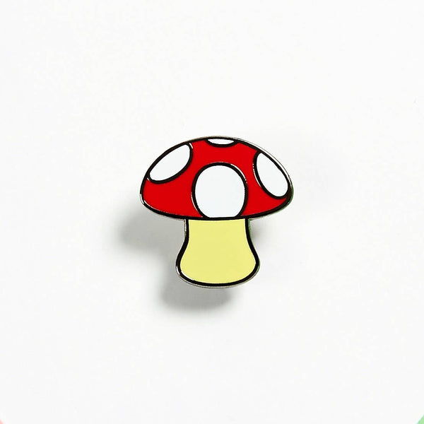 Mushroom Emoji Enamel Lapel Pin