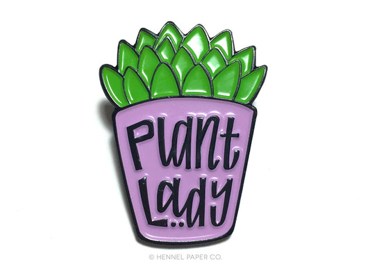 Plant Lady Enamel Lapel Pin