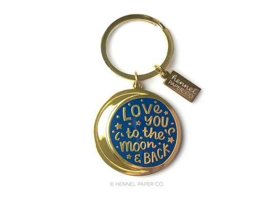 Moon & Back Keychain