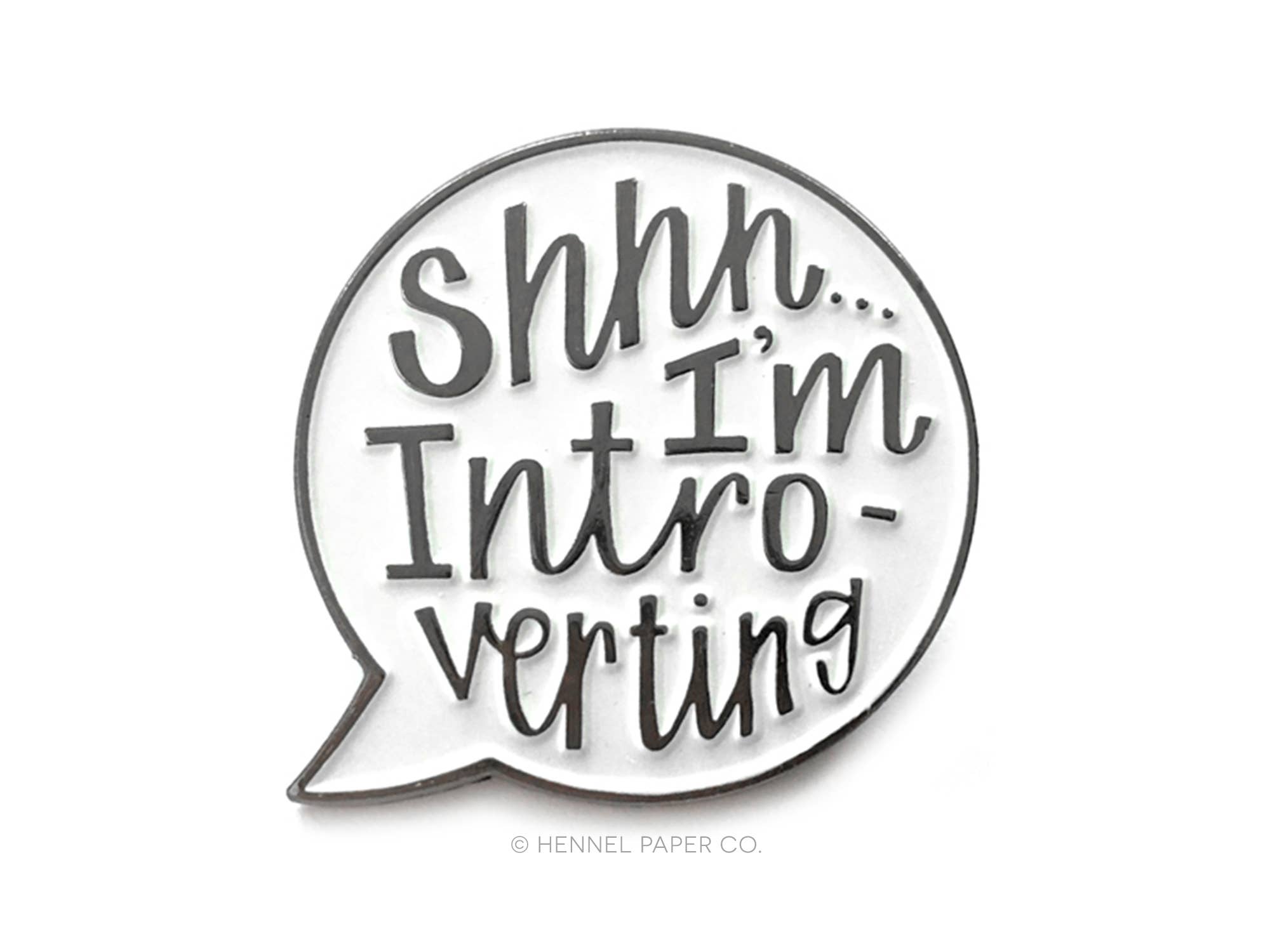 Introvert Enamel Lapel Pin – Azure Waves
