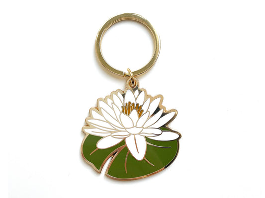 Lillian Water Lily Flower Keychain