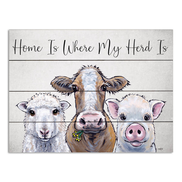 Farm Animals Pallet Wood Sign | Home